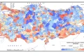 Türkiye İlçe Nüfus Artış Hızı Haritası 2019